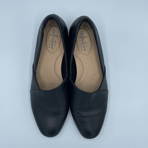 Clarks Juliet Palm Black Leather Slip On Loafer - Picture 5 of 7